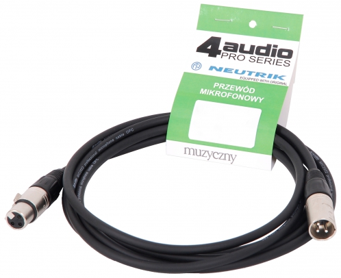 4Audio MIC2022 3m przewd mikrofonowy XLR XLR