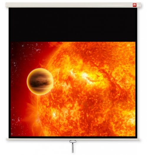 AvTek Video 200BT,  ekran ręcznie rozwijany, wymiary cm - 200 x 200, obraz cm - 196 x 146