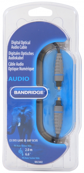Bandridge BE BLUE cyfrowy przewód optyczny toslink - toslink 2.0 m