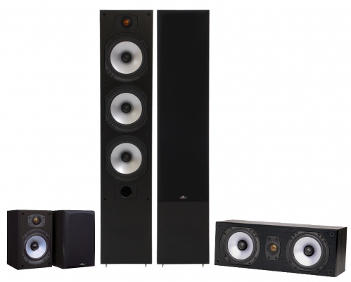 Monitor Audio zestaw głośników serii Monitor M6, M1, MCentre, Black Vinyl