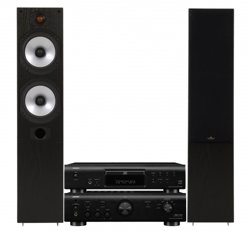 Denon PMA-510 + DCD-510 + Monitor Audio M4 zestaw stereo 3 lata Gw. PL, kolor czarny