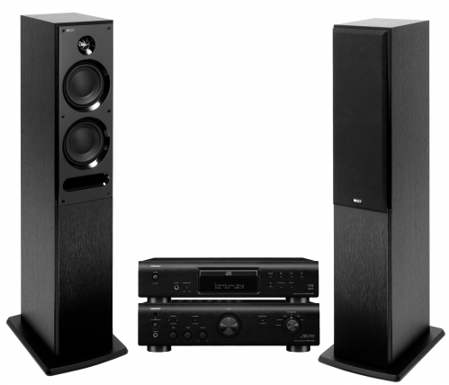 Denon PMA-510 + DCD-510 + KEF C5 zestaw stereo 3 lata Gw. PL, kolor czarny