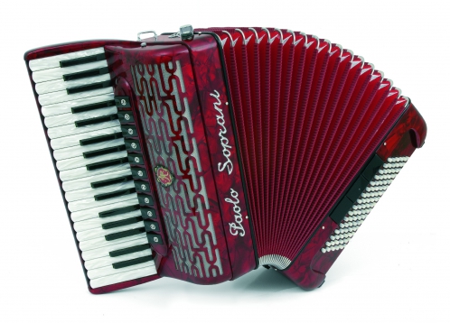 Paolo Soprani Professionale 37/96-F  37/4/11 96/5/5 Musette akordeon (czerwony)