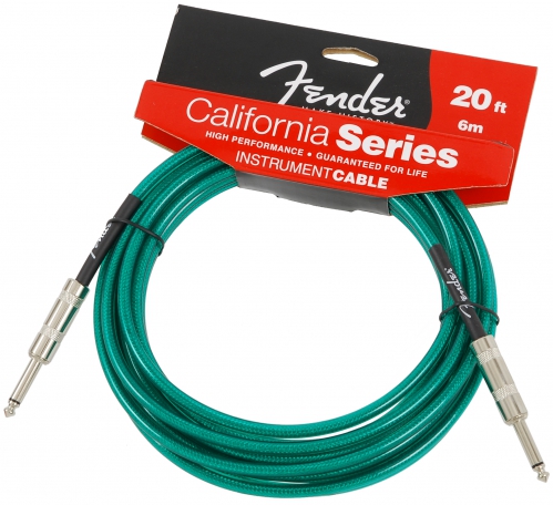 Fender California Surf Green 20ft kabel gitarowy 6m, zielony
