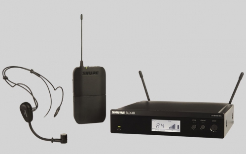 Shure PG Wireless BLX14R/PG30 zestaw bezprzewodowy z mikrofonem nagownym PG30TQG, odbiornik w obudowie 1/2 rack 19″