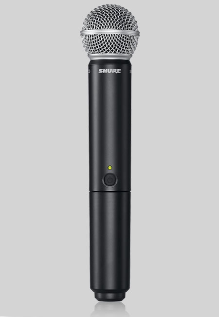 Shure BLX2/SM58 nadajnik ″do rki″ z mikrofonem SM58 do zestaww bezprzewodowych z serii PG, SM, BETA Wireless