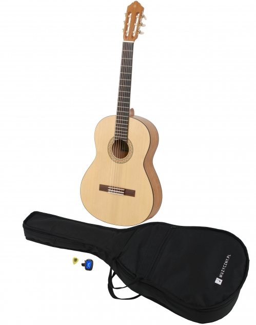 Yamaha C30 M gitara klasyczna + pokrowiec + tuner + kostka zestaw gitarowy