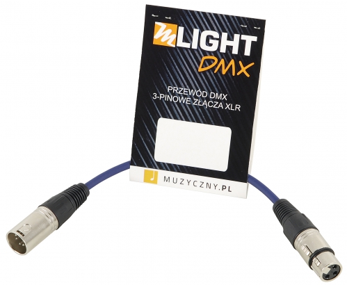 MLight DMX 1 pair 110 Ohm przelotka DMX 5 pin mski na 3 pin eski