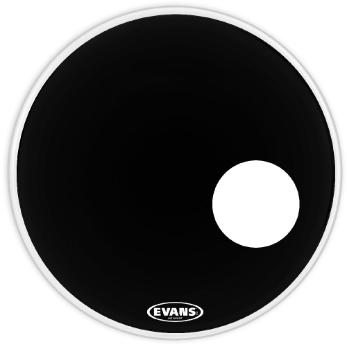 Evans BD20RB EQ-3 Resonant Black nacig perkusyjny do bbna basowego 20″