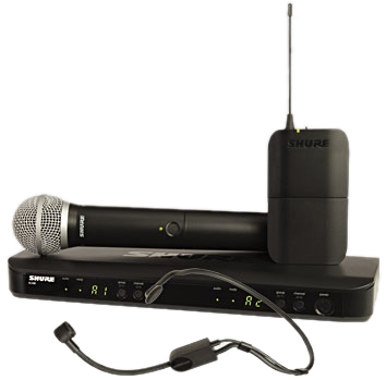 Shure BLX1288/PGA31 PG Wireless mikrofon bezprzewodowy podwjny, nagowny PGA31 i dorczny PG58