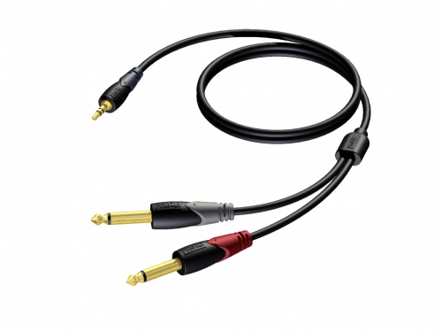 Procab CLA713/1.5  kabel miniTRS -> 2x TS 1,5m