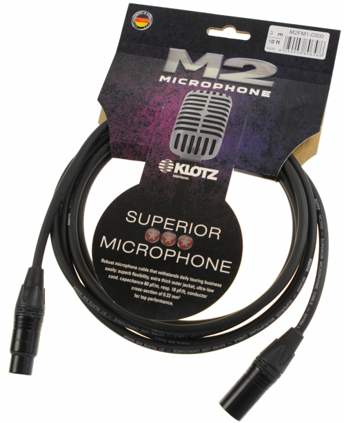 Klotz M2FM1 0300 przewd mikrofonowy XLR-F - XLR-M 3m