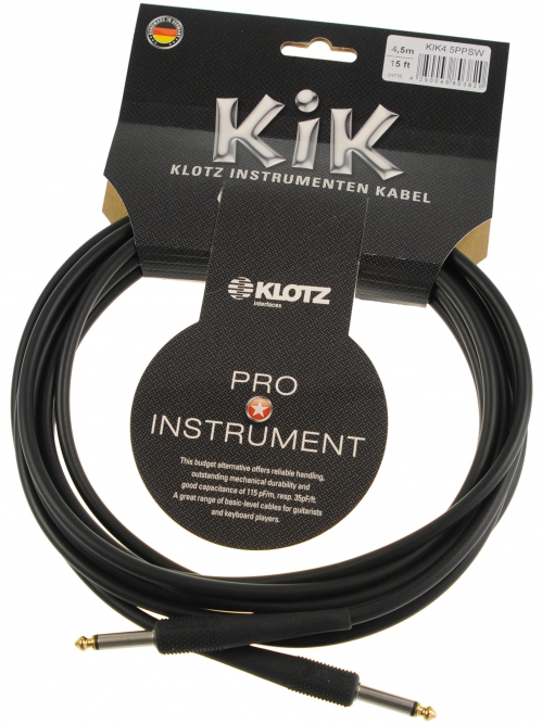 Klotz KIK 4.5 PP SW kabel instrumentalny 4,5m
