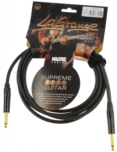 Klotz LAGPP0300 LaGrange kabel gitarowy 3m, jack-jack, pozacane wtyki Neutrik