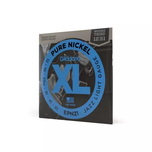 D′Addario EPN-21 Pure Nickel struny do gitary elektrycznej 12-51 D′Addario EPN-21 Pure Nickel struny do gitary elektrycznej 12-51
