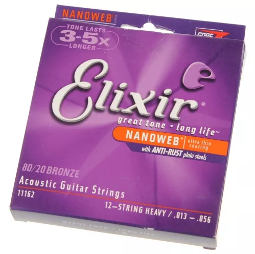 Elixir 11162 NW 80/20 Bronze struny do gitary akustycznej 13-56 Elixir 11162 NW 80/20 Bronze struny do gitary akustycznej 13-56
