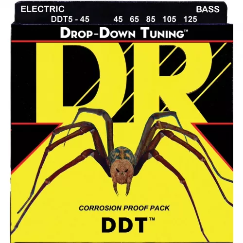 DR DDT-45 Drop-Down Tuning struny do gitary basowej drop 45-105 DR DDT-45 Drop-Down Tuning struny do gitary basowej drop 45-105