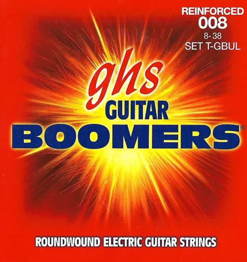 GHS Reinforced Guitar Boomers struny do gitary elektrycznej, Ultra Light, .008-.038 GHS Reinforced Guitar Boomers struny do gitary elektrycznej, Ultra Light, .008-.038