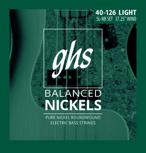 GHS Balanced Nickels struny do gitary basowej 5-str. Light, .040-.126 GHS Balanced Nickels struny do gitary basowej 5-str. Light, .040-.126