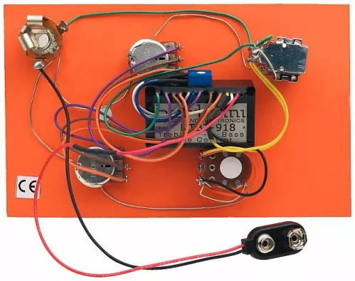 Bartolini HR-4.5/918 - Pre-Wired Active Preamp, 2-Band EQ Bartolini HR-4.5/918 - Pre-Wired Active Preamp, 2-Band EQ