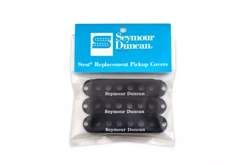 Seymour Duncan PUG STR BLACK LOGO obudowa przetwornika typu Strat, set, kolor czarny z logiem Seymour Duncan PUG STR BLACK LOGO obudowa przetwornika typu Strat, set, kolor czarny z logiem