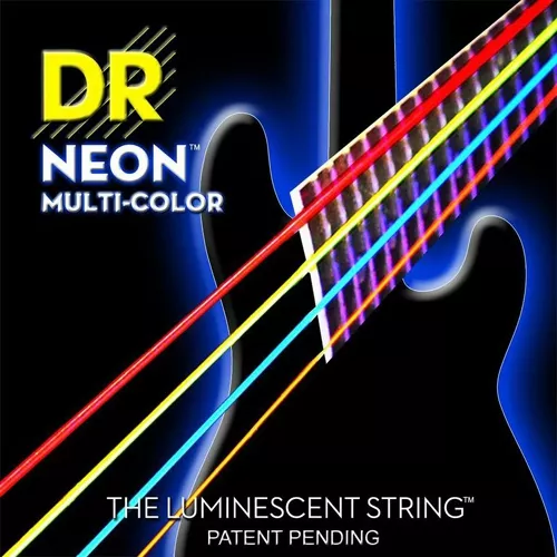 DR NEON Hi-Def Multi-Color - struny do gitary basowej, 6-String, Medium, .030-.125 DR NEON Hi-Def Multi-Color - struny do gitary basowej, 6-String, Medium, .030-.125