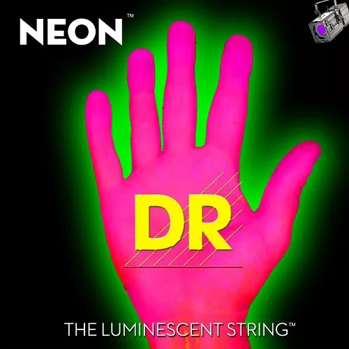 DR NEON Hi-Def Pink - struny do gitary basowej, 6-String, Medium, .030-.125 DR NEON Hi-Def Pink - struny do gitary basowej, 6-String, Medium, .030-.125