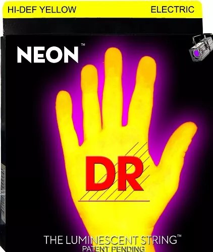 DR NEON Hi-Def Yellow - struny do gitary elektrycznej, Heavy & Light, .009-.046 DR NEON Hi-Def Yellow - struny do gitary elektrycznej, Heavy & Light, .009-.046