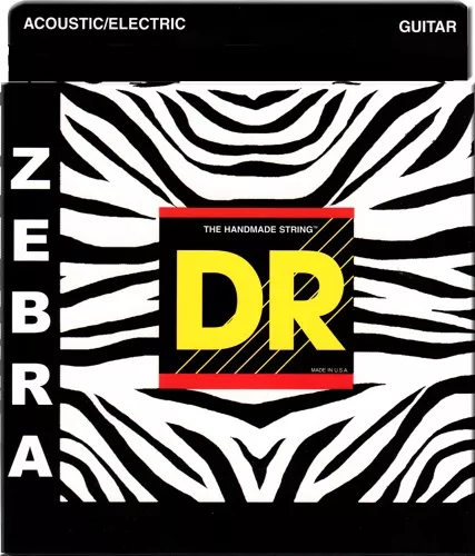 DR ZEBRA - struny do gitary elektrycznej/akustycznej, Extra Light, .009-.042 DR ZEBRA - struny do gitary elektrycznej/akustycznej, Extra Light, .009-.042
