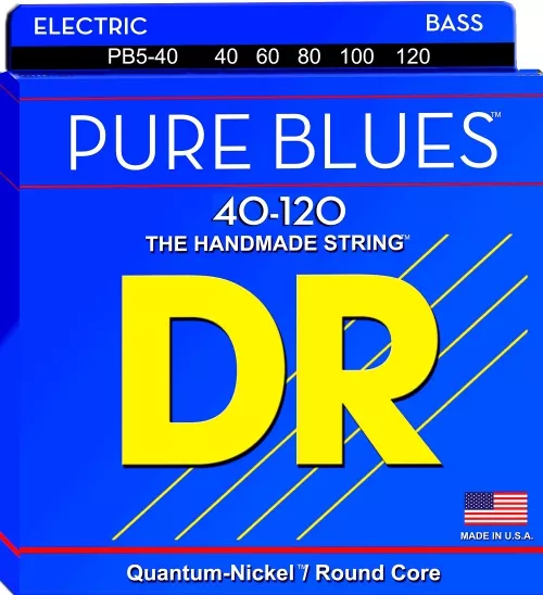 DR PURE BLUES - struny do gitary basowej, Light, .040-.120 DR PURE BLUES - struny do gitary basowej, Light, .040-.120