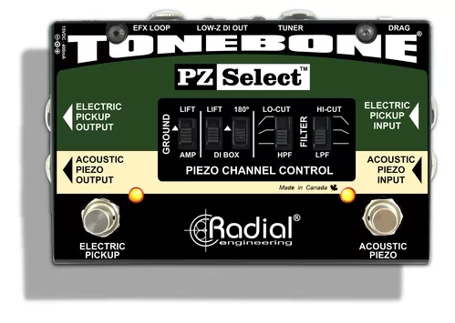 Radial PZ-SELECT Tonebone PZ Select Piezo Magnetic Pickup selector, efekt gitarowy Radial PZ-SELECT Tonebone PZ Select Piezo Magnetic Pickup selector, efekt gitarowy