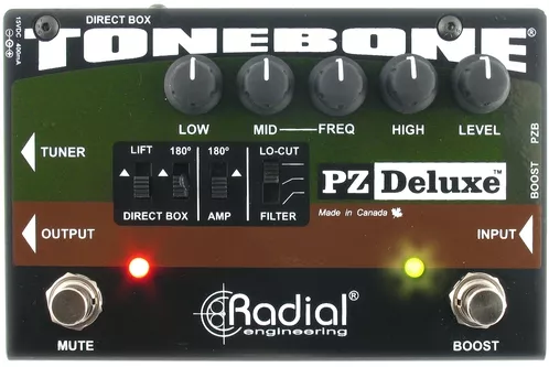 Radial PZ-DELUXE Tonebone PZ Deluxe Acoustic Instrument Preamp, efekt gitarowy Radial PZ-DELUXE Tonebone PZ Deluxe Acoustic Instrument Preamp, efekt gitarowy
