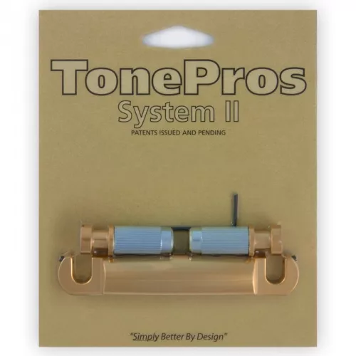 TonePros T1Z-SG - Tailpiece, części mostka do gitary, satynowe złoto TonePros T1Z-SG - Tailpiece, części mostka do gitary, satynowe złoto