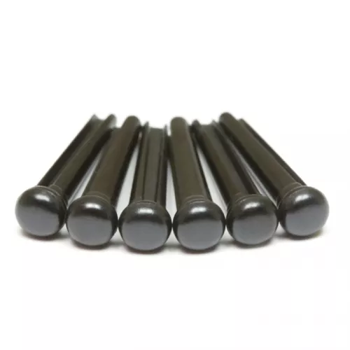 Graphtech PP-2100-01 - Traditional Style Bridge Pins - Black - without Inlay, piny (kołki) do gitary akustycznej, komplet, czarne Graphtech PP-2100-01 - Traditional Style Bridge Pins - Black - without Inlay, piny (kołki) do gitary akustycznej, komplet, czarne