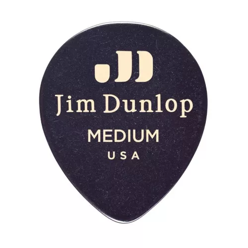 Dunlop Genuine Celluloid Teardrop Picks, Player′s Pack, zestaw kostek gitarowych, black, medium Dunlop Genuine Celluloid Teardrop Picks, Player′s Pack, zestaw kostek gitarowych, black, medium
