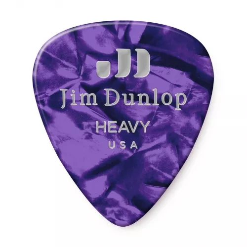Dunlop Genuine Celluloid Classic Picks, Player′s Pack, zestaw kostek gitarowych, purple, heavy Dunlop Genuine Celluloid Classic Picks, Player′s Pack, zestaw kostek gitarowych, purple, heavy