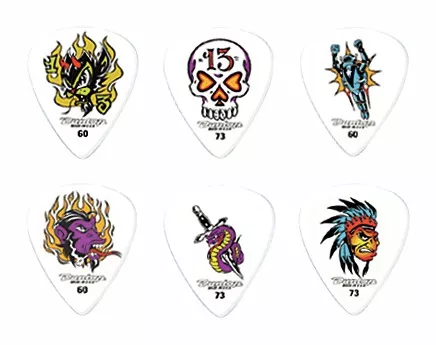 Dunlop Blackline Original Alan Forbes Picks, zestaw kostek gitarowych Rocket Man, 0.73 mm Dunlop Blackline Original Alan Forbes Picks, zestaw kostek gitarowych Rocket Man, 0.73 mm