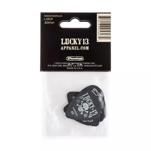 Dunlop Lucky 13 Series III Picks, Player′s Pack, zestaw kostek gitarowych, 0.60 mm Dunlop Lucky 13 Series III Picks, Player′s Pack, zestaw kostek gitarowych, 0.60 mm