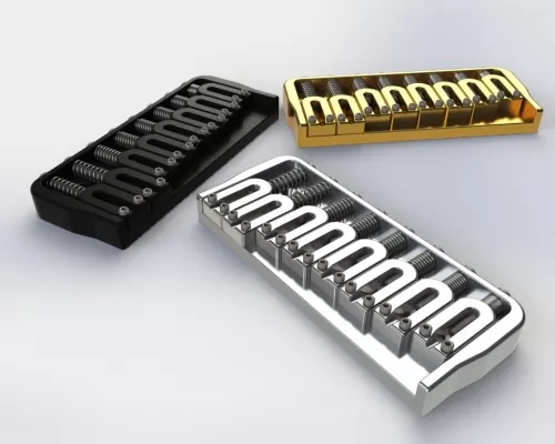 Hipshot Fixed Guitar Bridge - 8-String, .175 mostek gitarowy - Black Hipshot Fixed Guitar Bridge - 8-String, .175 mostek gitarowy - Black