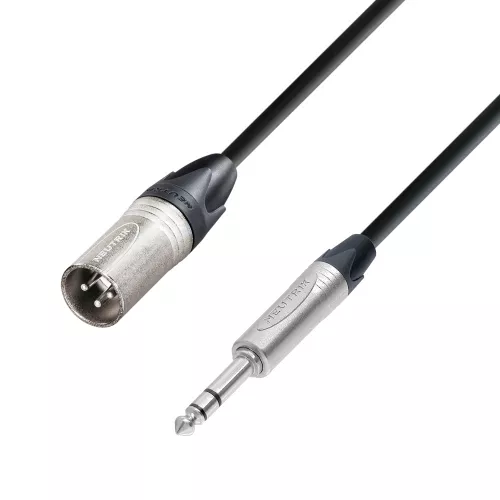 Adam Hall Cables K5 BMV 0150 - przewód mikrofonowy Neutrik XLR męskie - jack stereo 6,3 mm, 1,5 m Adam Hall Cables K5 BMV 0150 - przewód mikrofonowy Neutrik XLR męskie - jack stereo 6,3 mm, 1,5 m