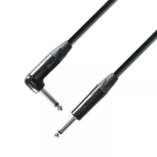 Adam Hall Cables K5 IRP 0300 - Kabel instrumentalny Neutrik jack mono 6,3 mm - jack mono 6,3 mm wtyczka kątowa, 3 m Adam Hall Cables K5 IRP 0300 - Kabel instrumentalny Neutrik jack mono 6,3 mm - jack mono 6,3 mm wtyczka kątowa, 3 m