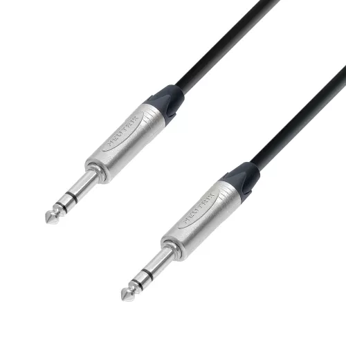 Adam Hall Cables K5 BVV 0100 - Kabel krosowy Neutrik jack stereo 6,3 mm - jack stereo 6,3 mm, 1 m Adam Hall Cables K5 BVV 0100 - Kabel krosowy Neutrik jack stereo 6,3 mm - jack stereo 6,3 mm, 1 m