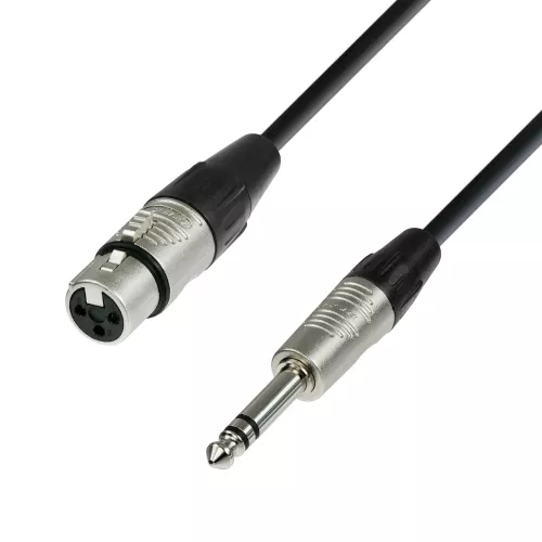 Adam Hall Cables K4 BFV 0150 - przewód mikrofonowy REAN XLR żeńskie - jack stereo 6,3 mm, 1,5 m Adam Hall Cables K4 BFV 0150 - przewód mikrofonowy REAN XLR żeńskie - jack stereo 6,3 mm, 1,5 m