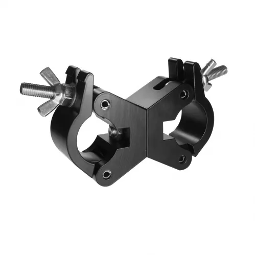 DuraTruss DT DGT T57114 podwójna obejma kąt stały 0st, śr. 48-51mm, max. obciążenie 750kg, kolor czarny DuraTruss DT DGT T57114 podwójna obejma kąt stały 0st, śr. 48-51mm, max. obciążenie 750kg, kolor czarny