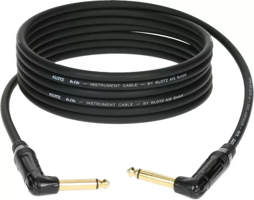 Klotz kabel gitarowy 4,5m czarny, złącza kątowe Klotz kabel gitarowy 4,5m czarny, złącza kątowe