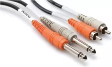 Hosa CPR-203 kabel 2 x TS 6.35mm - 2 x RCA, 3m Hosa CPR-203 kabel 2 x TS 6.35mm - 2 x RCA, 3m