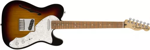 Fender Deluxe Telecaster Thinline, Pau Ferro Fingerboard, 3-Color Sunburst Fender Deluxe Telecaster Thinline, Pau Ferro Fingerboard, 3-Color Sunburst