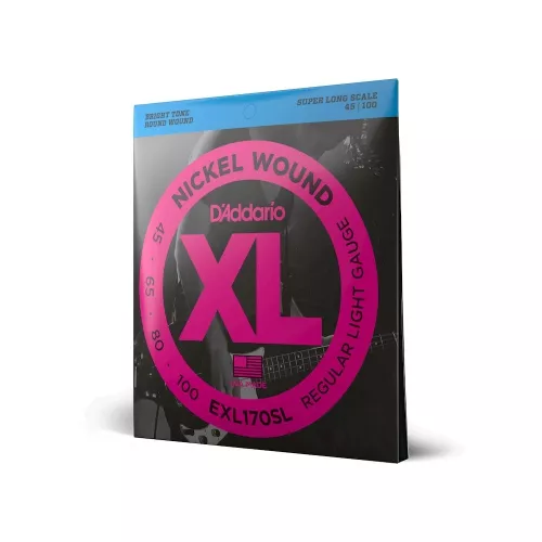 D′Addario EXL 170SL struny do gitary basowej o długiej skali 45-100 D′Addario EXL 170SL struny do gitary basowej o długiej skali 45-100
