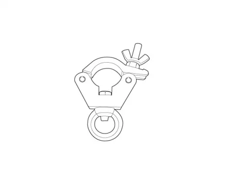 TW Audio DHRT halfcoupler, nakrętka oczkowa na śrubę M12, 0,34?t?WLL, do montażu na rurze o średnicy 45-48 mm TW Audio DHRT halfcoupler, nakrętka oczkowa na śrubę M12, 0,34?t?WLL, do montażu na rurze o średnicy 45-48 mm