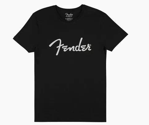 Fender Spaghetti Logo Men′s Tee, Black, Medium Fender Spaghetti Logo Men′s Tee, Black, Medium
